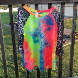 Tie die qtr length sleeve